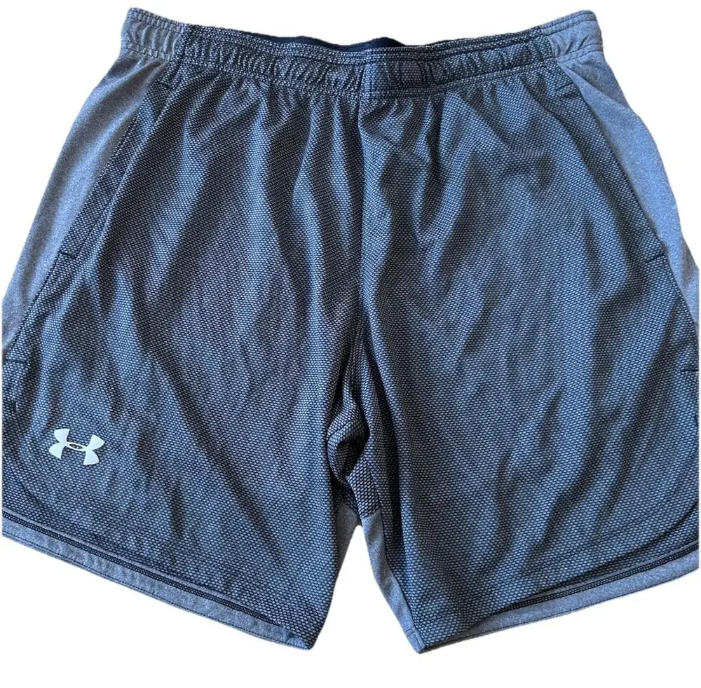 Mens Under Armour Training Shorts - Black Gray - Perfect Condition - Mens XL